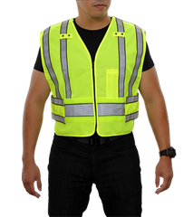 Reflective Apparel Public Safety Vest: Hi Vis Vest: 4pt Breakaway Tactical: ANSI 207 (VEA-551-ST)
