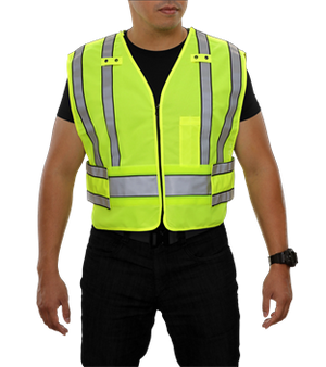 Reflective Apparel Public Safety Vest: Hi Vis Vest: 4pt Breakaway Tactical: ANSI 207 (VEA-551-ST)